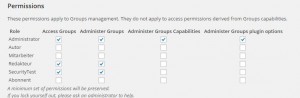 Dashboard Groups Options