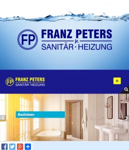 screenshot franz peters sanitär und heizung mobile