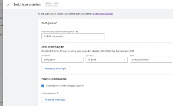 google analytics ga4-property ereignisse erstellen