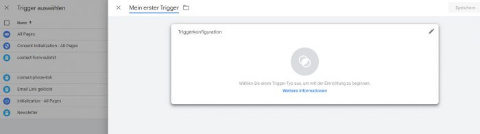 google tag manager neuen trigger erstellen