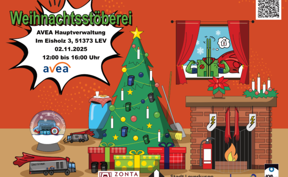 Weihnachtstöberei bei der AVEA: "Tauschen statt Wegwerfen" für Christbaumschmuck und Weihnachtsdekoration. Rahmenprogramm für Groß und Klein